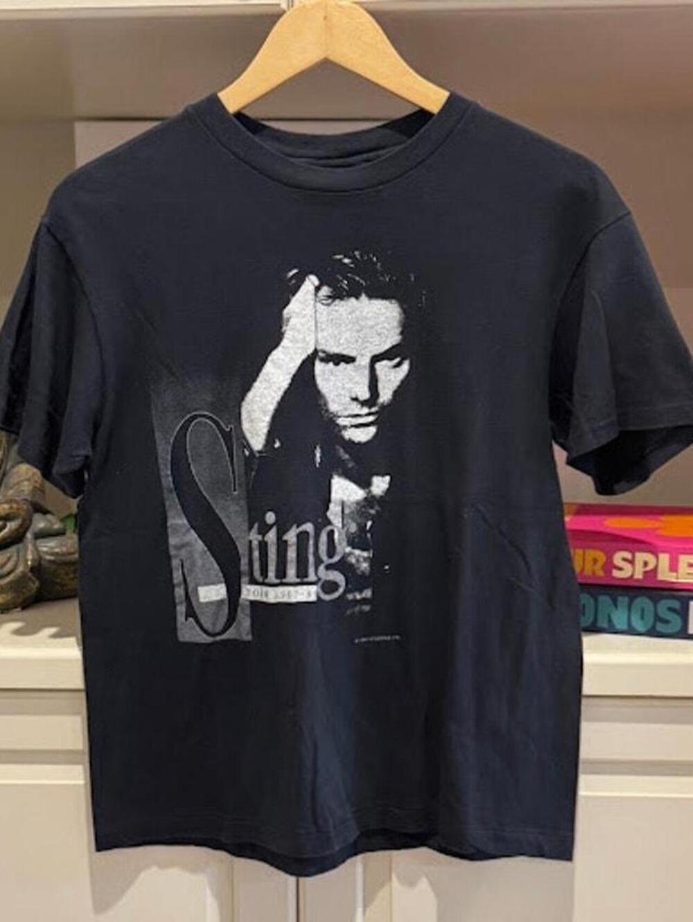 Vintage 1987 Sting Nothing Like the Sun World Tour Shirt Hanes Single Stitch S